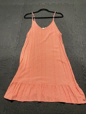 Roxy Coral Printed Spaghetti-Strap Mini Dress